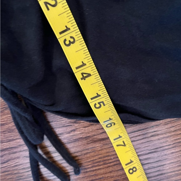 Black Babydoll Tie Top Vintage Witchy Goth Emo Vampire Basic Retro Y2K 90s - Picture 9 of 9